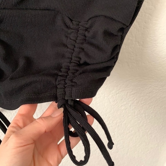 Forever 21 Rushed Drawstring Ribbed Crop Top - Picture 6 of 8